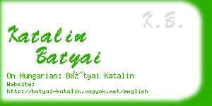 katalin batyai business card